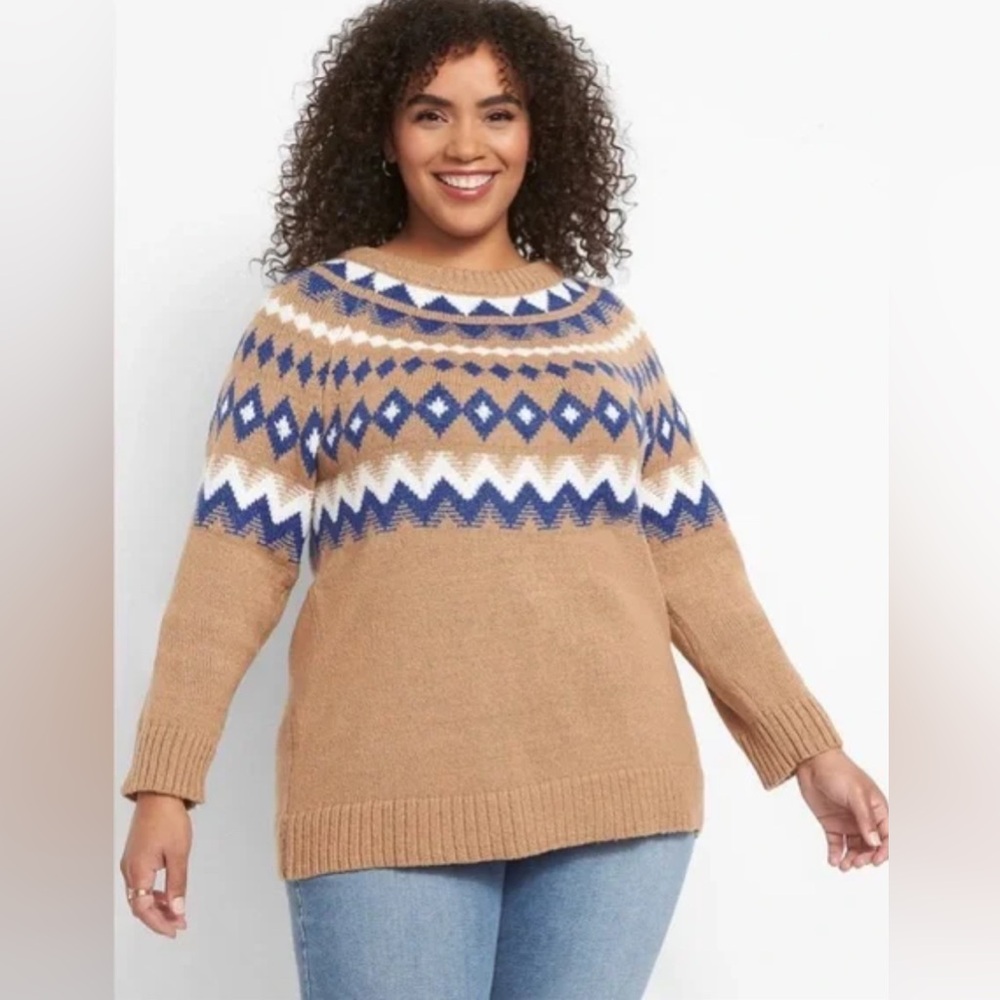 Lane Bryant Fair Isle Sweater size 18/20 EUC